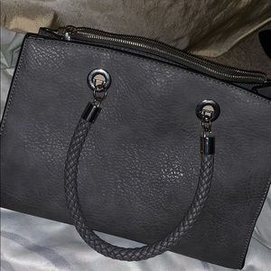 Grey Pleather Purse